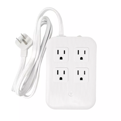 4 AC Outlets & Multi USB Port Surge Protector Power Strip, 5ft Braided Cord with Flat Plug
